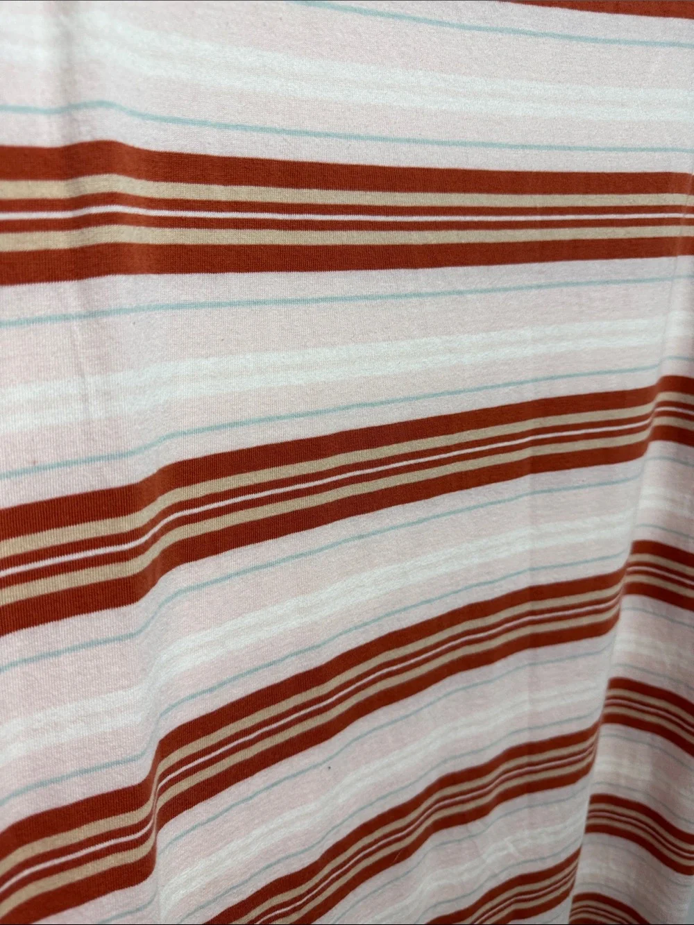 SO Striped Sleeveless Maxi Dress 100% Cotton Coral White Size XL